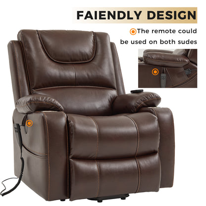 Dynox Home Power Large Lift Chairs Recliners with Massage and Heat and Cup Holders