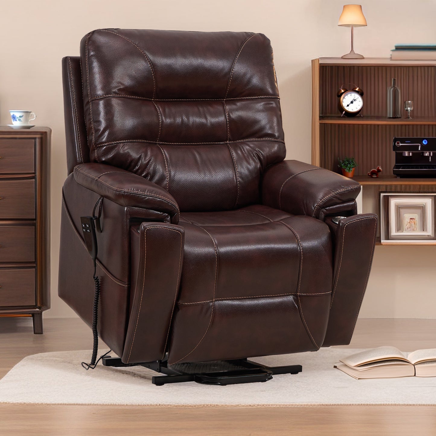 Dynox Large Size Lift Chair Recliner with Hidden Cup Holders