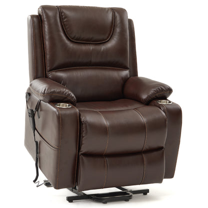 Dynox Home Power Large Lift Chairs Recliners with Massage and Heat and Cup Holders